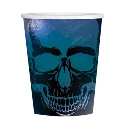 Obrázek Papírové kelímky Halloween - Goblet Skeleton 8 ks
