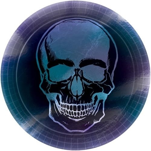 Levně Papírové talíře Halloween - Goblet Skeleton 23 cm