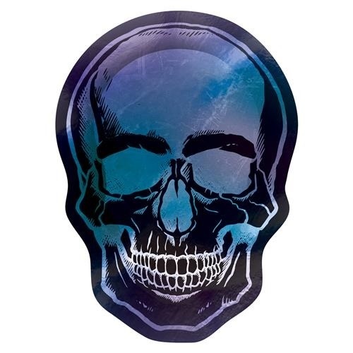 Levně Papírové talíře Lebka Halloween - Goblet Skeleton 25 cm