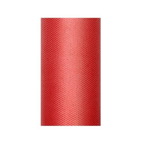 Levně Tyl dekorační červený 30 cm x 9 m