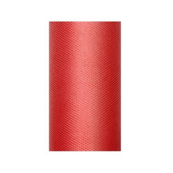 Tyl dekorační červený 30 cm x 9 m