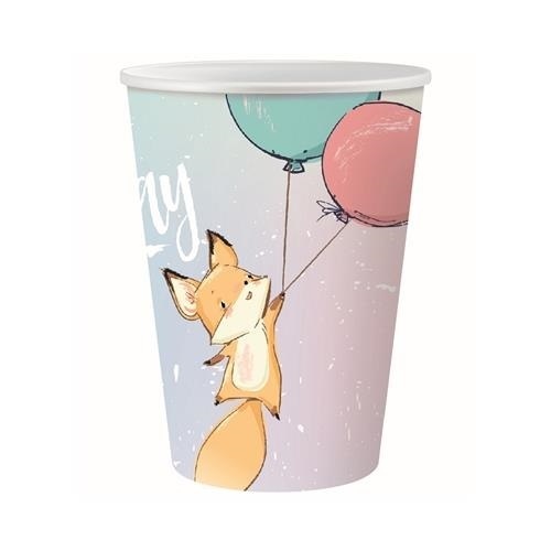 Levně Papírové kelímky Pastel Animals 6 ks