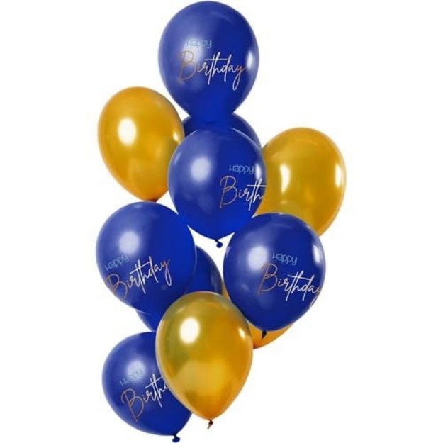 Obrázek z Latexové balonky Elegant True Blue 30 cm - 12 ks 