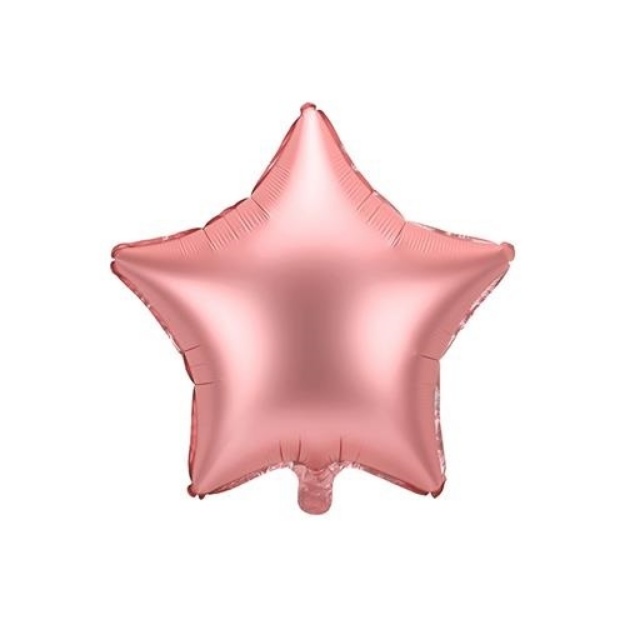 Obrázek z Foliový balonek hvězda rose gold 48 cm - balená 
