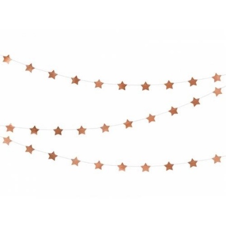 Picture of Závěsná girlanda hvězdičky rose gold 360 cm