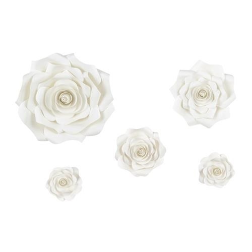 Levně Závěsná dekorace květy Ivory (krémový) - 5ks
