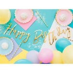 Obrázok z Party nápis zlatý Happy Birthday 62 cm