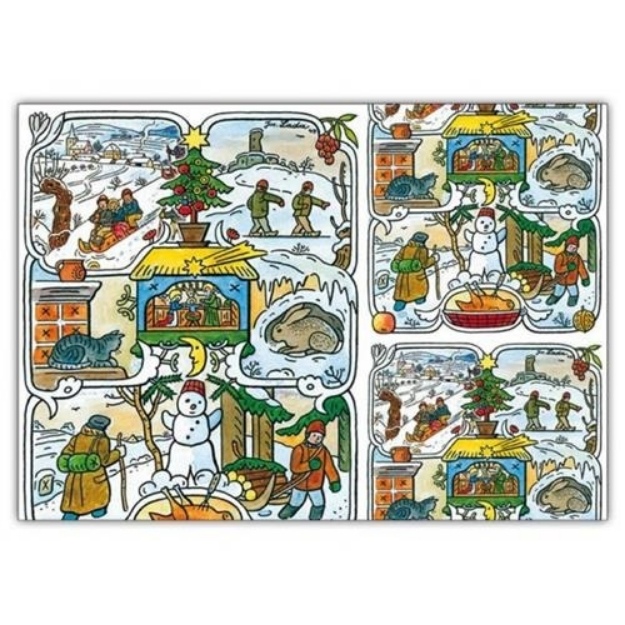 Obrázok z Baliaci papier Vianočný Ladovská zima 100x70 cm - 2 ks