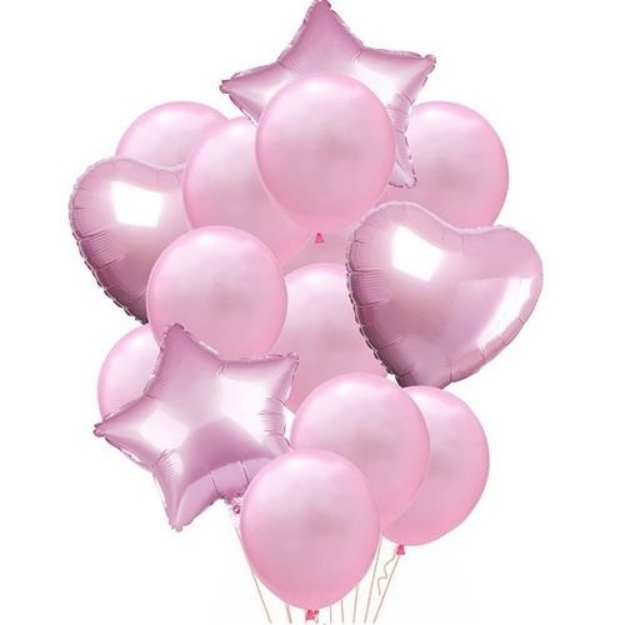 Obrázek z Balonkový buket Růžový - 14 ks 