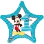 Obrázok z Fóliový balónik hviezda 1st birthday Mickey 45 cm 