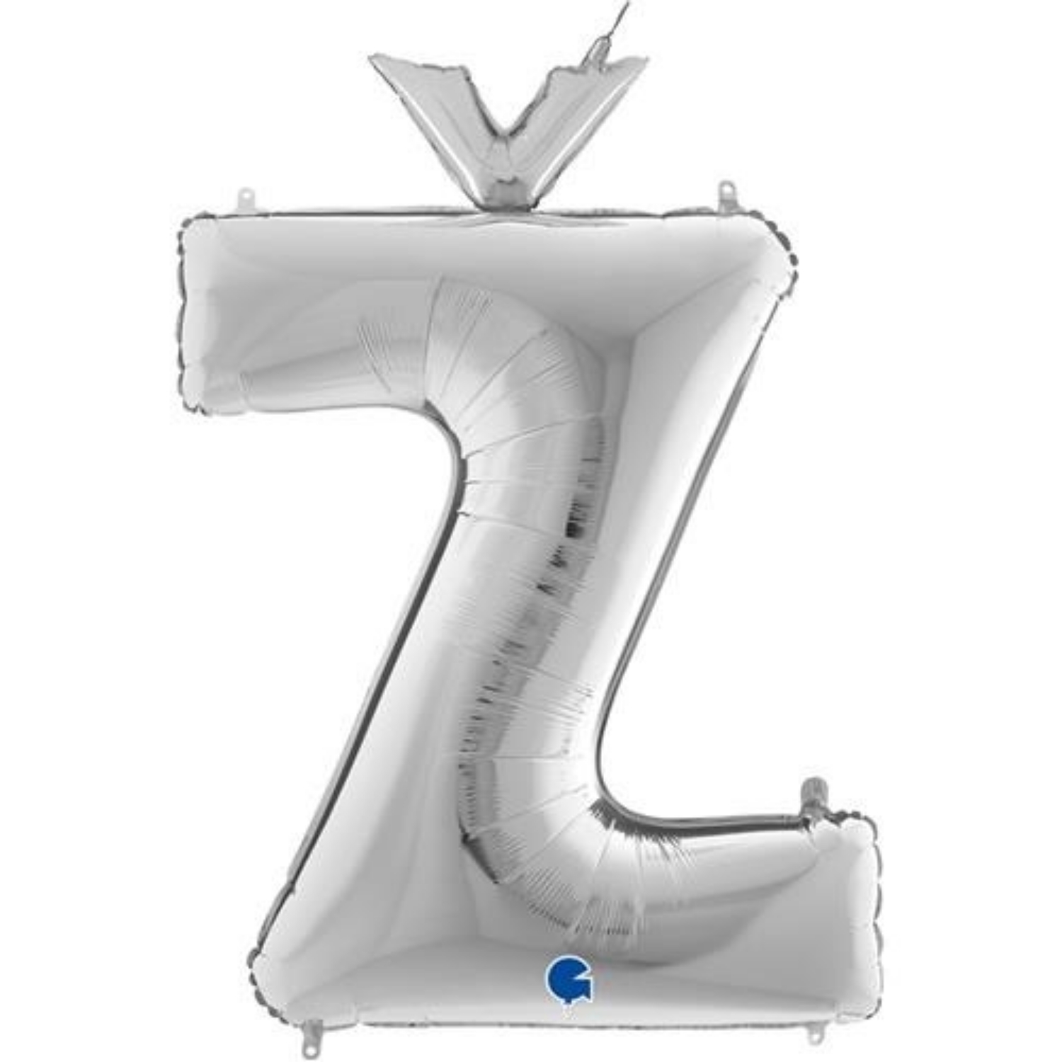 Foliové písmeno Ž stříbrné 102 cm