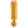 Obrázok z Fóliový symbol Výkričník zlatý 102 cm 