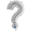 Obrázok z Fóliový symbol Otáznik strieborný 102 cm 