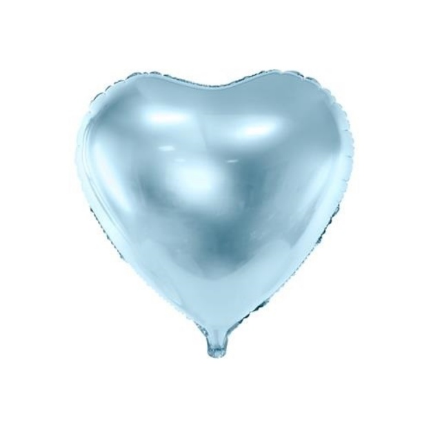 Obrázek z Foliový balonek srdce světle modré 45 cm - balené 