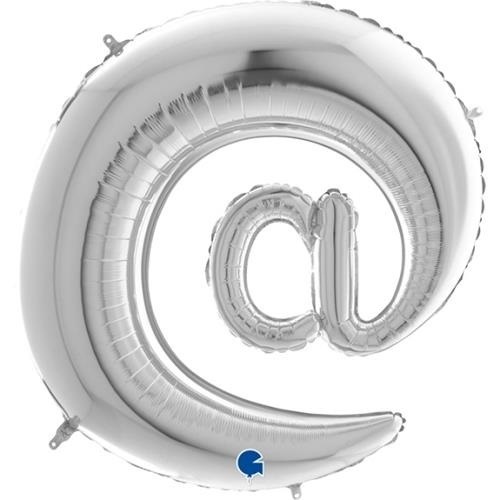Fóliový symbol Zavináč strieborný 102 cm