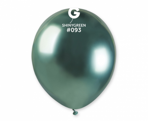 Levně Balonky Gemar Chrom zelené 13 cm - 100 ks