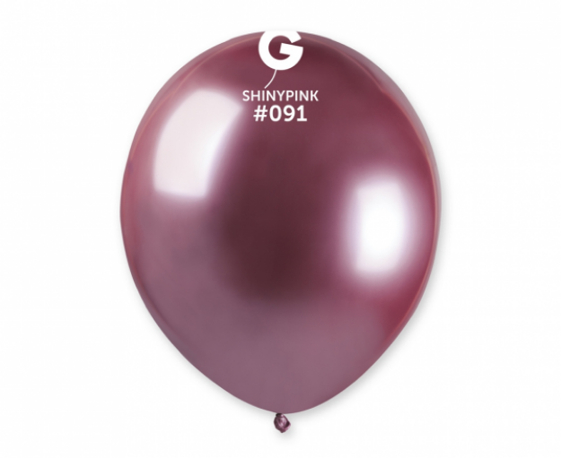 Obrázek Balonky Gemar Chrom růžové 13 cm - 100 ks