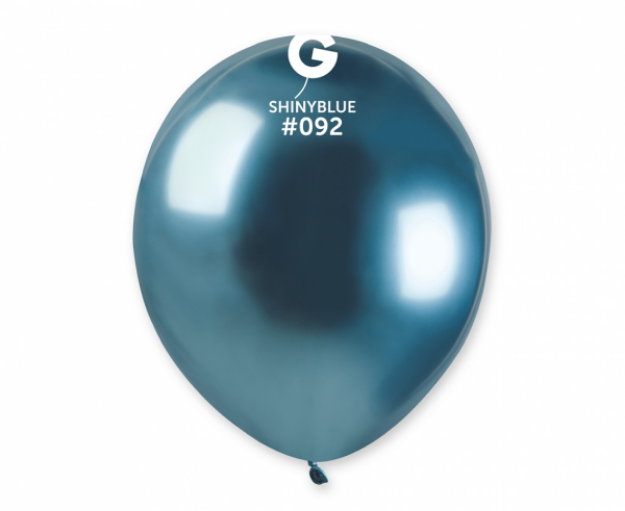 Obrázek z Balonky 13 cm - chromové modrý - 100 ks 