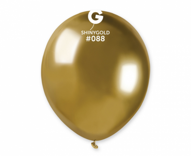 Obrázok z Balóniky 13 cm - chrómové zlaté - 100 ks 