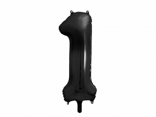 Levně Foliová číslice - černá 1 - 86 cm
