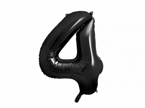 Levně Foliová číslice - černá 4 - 86 cm