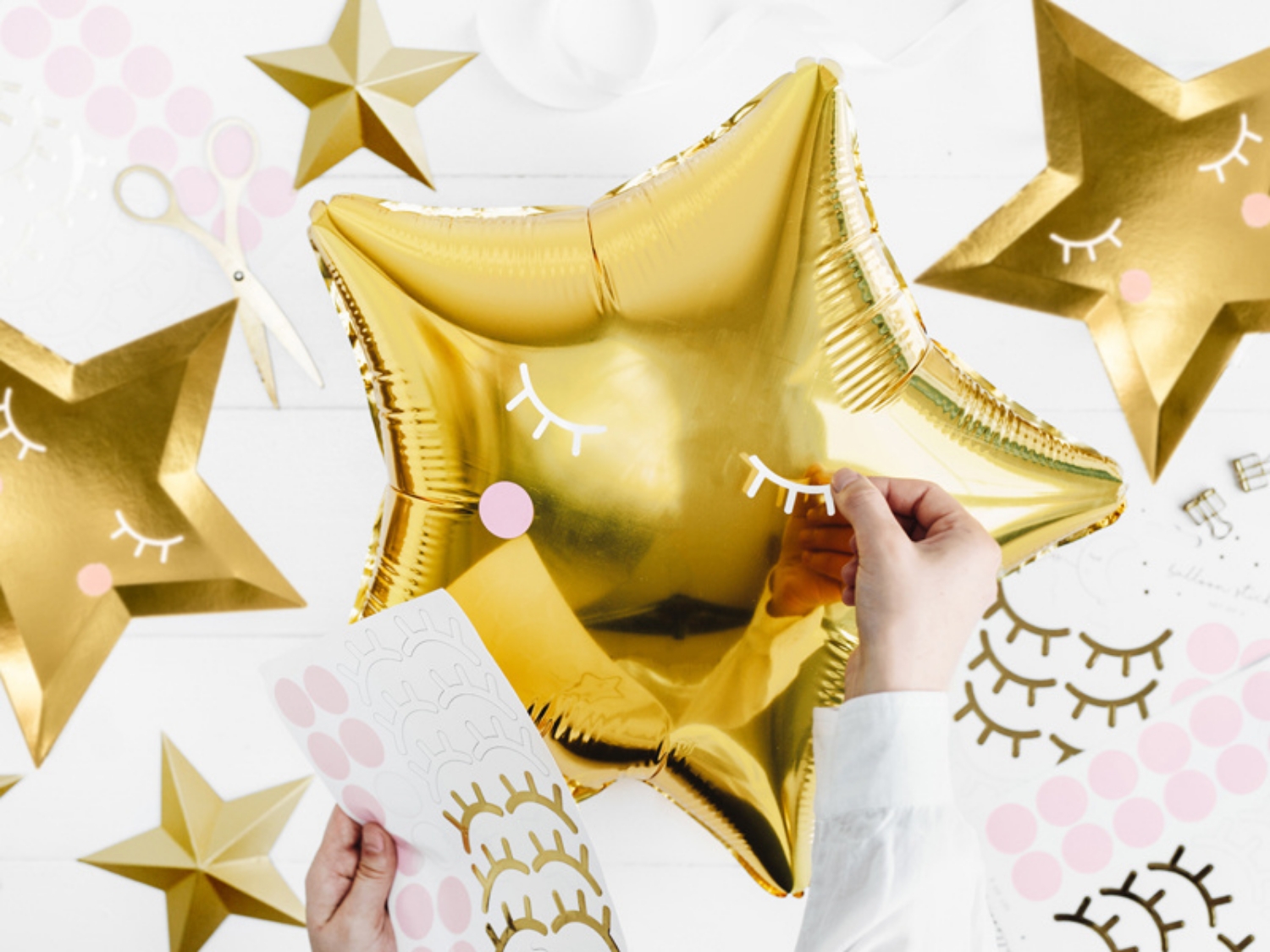 Sada samolepek Little Star na fóliové balonky - 24 ks