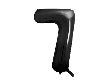 Obrázek Foliová číslice - černá 7 - 86 cm