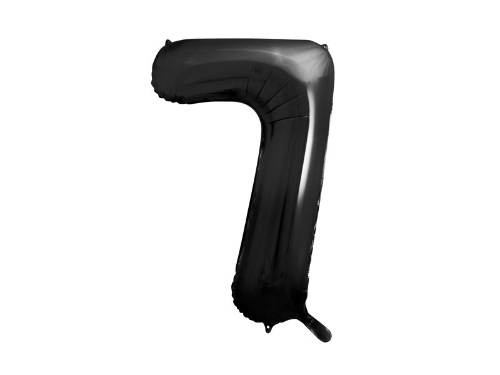 Levně Foliová číslice - černá 7 - 86 cm
