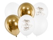 Picture of Latexové balonky zlato-bílé Happy birthday To You 6 ks
