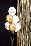 Obrázek z Latexové balonky zlato-bílé Happy birthday To You 6 ks 