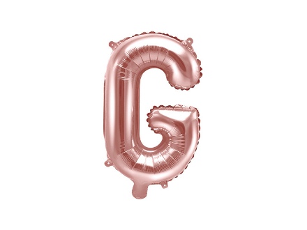 Obrázek Foliové písmeno G rose gold 35 cm