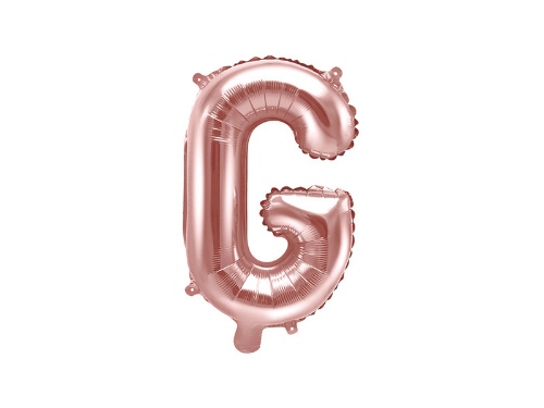 Levně Foliové písmeno G rose gold 35 cm