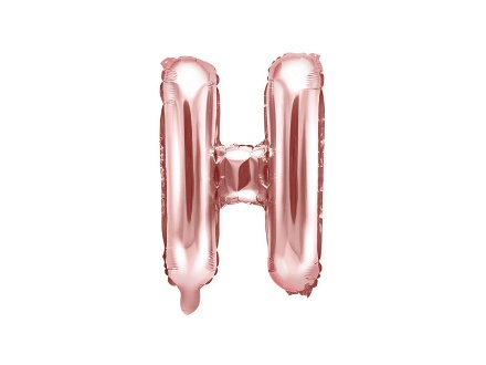 Picture of Foliové písmeno H rose gold 35 cm