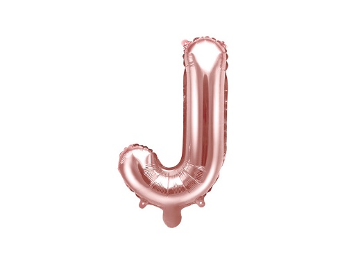 Levně Foliové písmeno J rose gold 35 cm