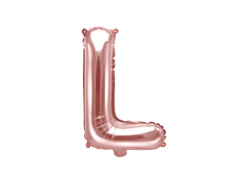 Levně Foliové písmeno L rose gold 35 cm