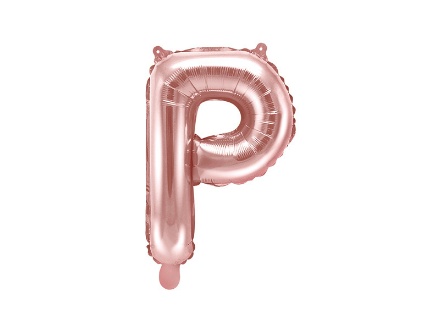 Picture of Foliové písmeno P rose gold 35 cm