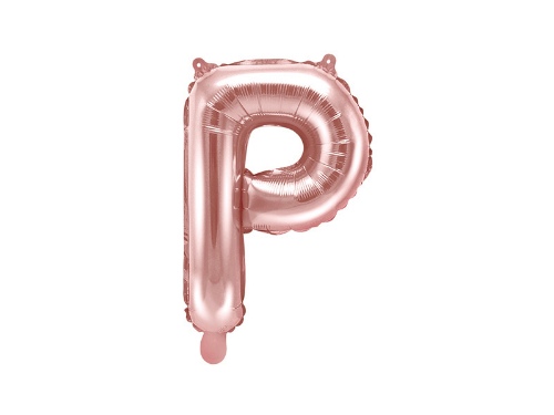 Levně Foliové písmeno P rose gold 35 cm