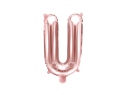 Picture of Foliové písmeno U rose gold 35 cm