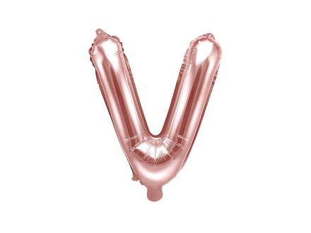 Obrázek Foliové písmeno V rose gold 35 cm