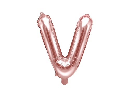 Levně Foliové písmeno V rose gold 35 cm