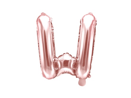 Picture of Foliové písmeno W rose gold 35 cm