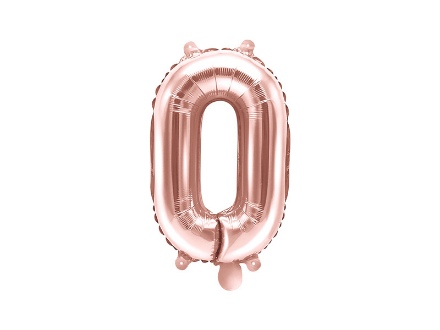 Obrázek Foliová číslice - rose gold 0 - 35 cm