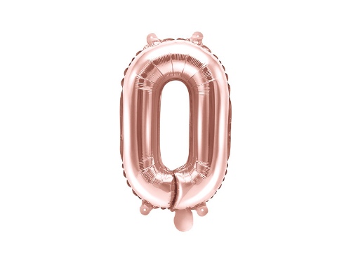 Levně Foliová číslice - rose gold 0 - 35 cm