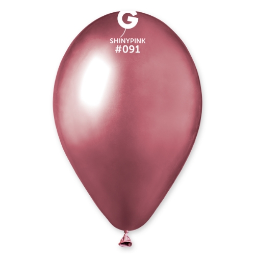 Latexový balonek Gemar Chrom růžový 33 cm