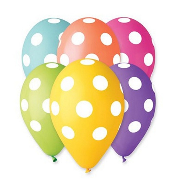 Obrázok z Latexový balónik s potlačou bodiek 