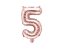 Obrázok z Foliová číslice - rose gold 5 - 35 cm