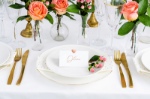 Obrázek z Jmenovky ke svatebnímu stolu s rose gold srdíčkem 10 ks 