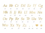 Obrázek z Nalepovací písmena na foliové balonky - zlaté 