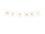 Obrázok z Nápis svadobný Mr and Mrs 85 cm - zlatý