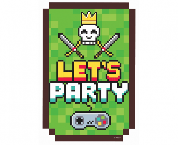 Party pozvánky - Game on - 6 ks